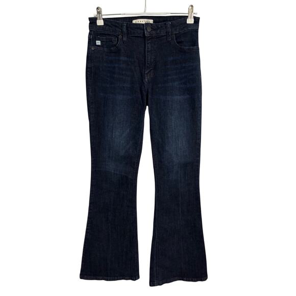 Signature Twenty Four Dark Wash Coastal Flared Bootcut Stretch Denim Jeans 27 - Picture 1 of 10